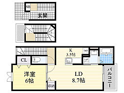 ラ・フォンテ 1LDKの間取図画像