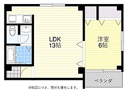 カルム緑地 1LDKの間取図画像