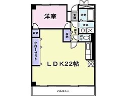グランパス・オーク 1LDKの間取図画像