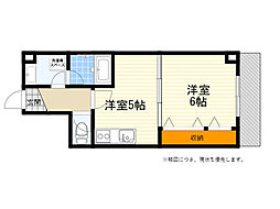シャノアール 1DKの間取図画像