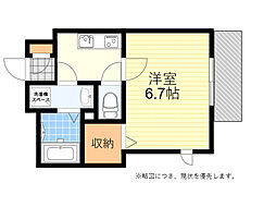 グランメール泉2 1Kの間取図画像
