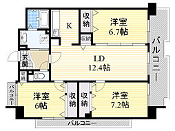 ふじハイツ 3LDKの間取図画像