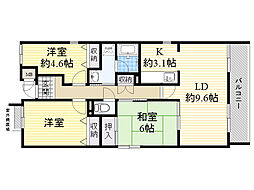 エスポワール豊中宮山 3LDKの間取図画像