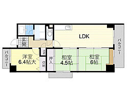 ビフォーレ千里 3LDKの間取図画像