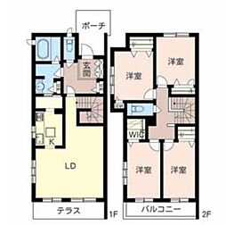 エクセル彩都粟生南B 4LDKの間取図画像