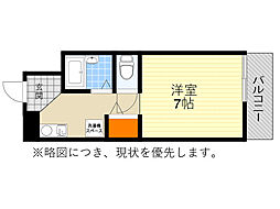 ルミエール箕面3 1Kの間取図画像