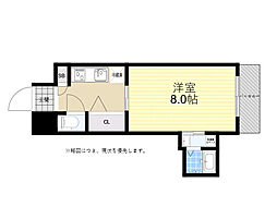 S-RESIDENCEESAKALible 1Kの間取図画像