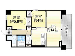 アイリトルノ 2LDKの間取図画像