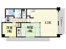 パルティール南が丘 2LDKの間取図画像