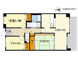 メゾン・クレール 3LDKの間取図画像