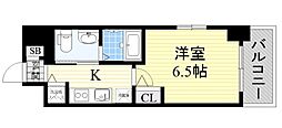エスリード江坂江の木町 1Kの間取図画像
