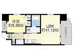 PREGIO吹田 1LDKの間取図画像