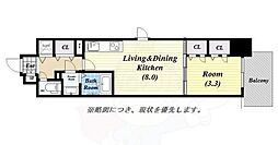 firstfiore江坂垂水町 1LDKの間取図画像