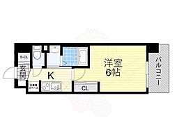 Luxe東三国west 1Kの間取図画像
