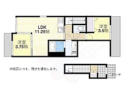 G MAISON豊中蛍池 2LDKの間取図画像