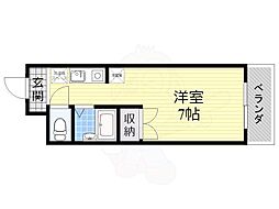 みどり之園 ワンルームの間取図画像