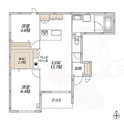Maison Celeste 2LDKの間取図画像