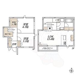 Maison Celeste 2LDKの間取図画像