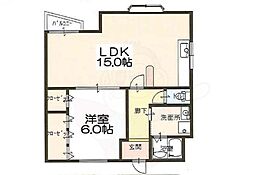 伊丹ビル 1LDKの間取図画像