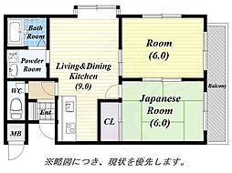 アンビエント緑地公園 2LDKの間取図画像