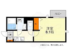 ベリッシモ曽根 1Kの間取図画像