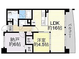 アリスガーデン江坂 2LDKの間取図画像