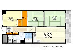 サンパレス桃山台 3LDKの間取図画像