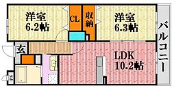 間取図画像 2LDK