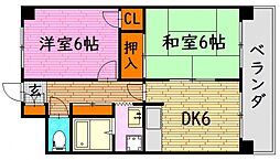 アーバン・アネックス 2DKの間取図画像