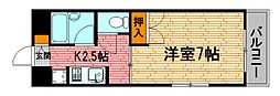 間取図画像 1K