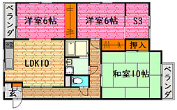 インペリアル石光 3SLDKの間取図画像