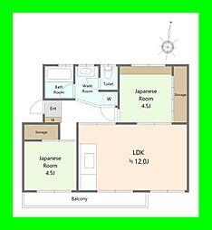 間取図画像 2LDK