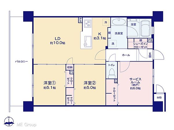 間取りを拡大表示