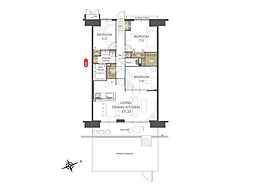 稲毛長沼パークハウス 3LDKの間取図画像