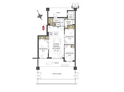 エクアス津田沼 3LDKの間取図画像