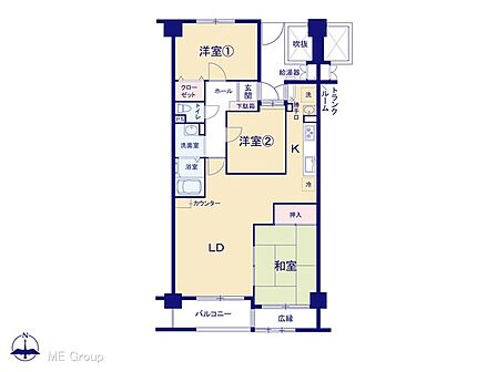 3LDK 間取り