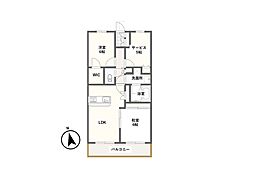 グーディッシュ村上 2SLDKの間取図画像