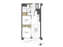 マンション第八松戸 2LDKの間取図画像