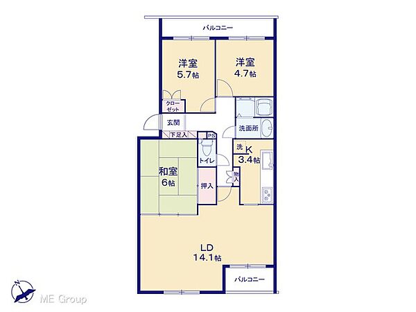 間取りを拡大表示