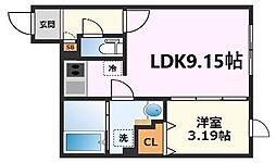 quador 名古屋WEST 3階1LDKの間取り