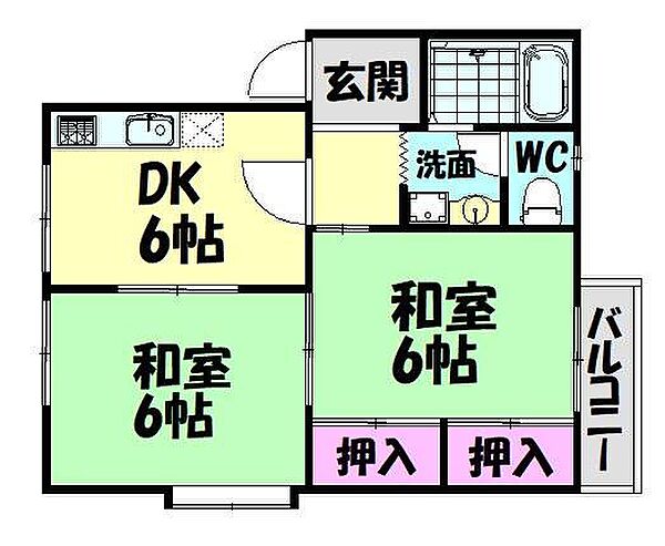 メゾンシャルマン 402｜大阪府高石市千代田１丁目(賃貸アパート2DK・4階・41.14㎡)の写真 その2