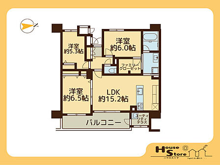 3LDK 間取り