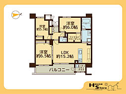 ヒューマンスクエア東浦和ベネフィス 3LDKの間取図画像