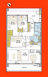 千葉マリンコート 3LDKの間取図画像