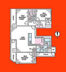 間取図画像 3LDK