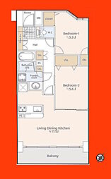 間取図画像 2LDK