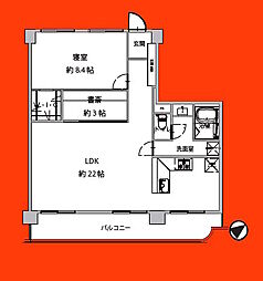 住友検見川ハウスB棟 1SLDKの間取図画像