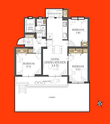 習志野台中央ハイツ1 3LDKの間取図画像