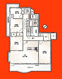 ファミール市川ガーデンプラザウエスト 4LDKの間取図画像