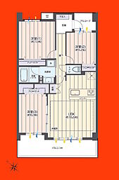 レクセルプラザ津田沼 3LDKの間取図画像